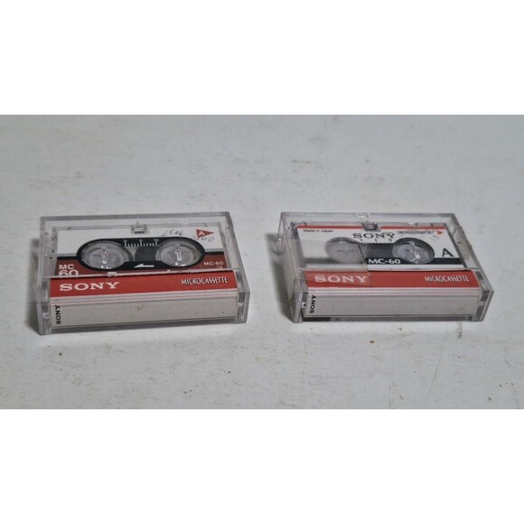 VINTAGE SONY M-527V MICROCASSETTE RECORDER W TAPES TESTED NOT WORKING PARTS ONLY - Picture 5 of 5